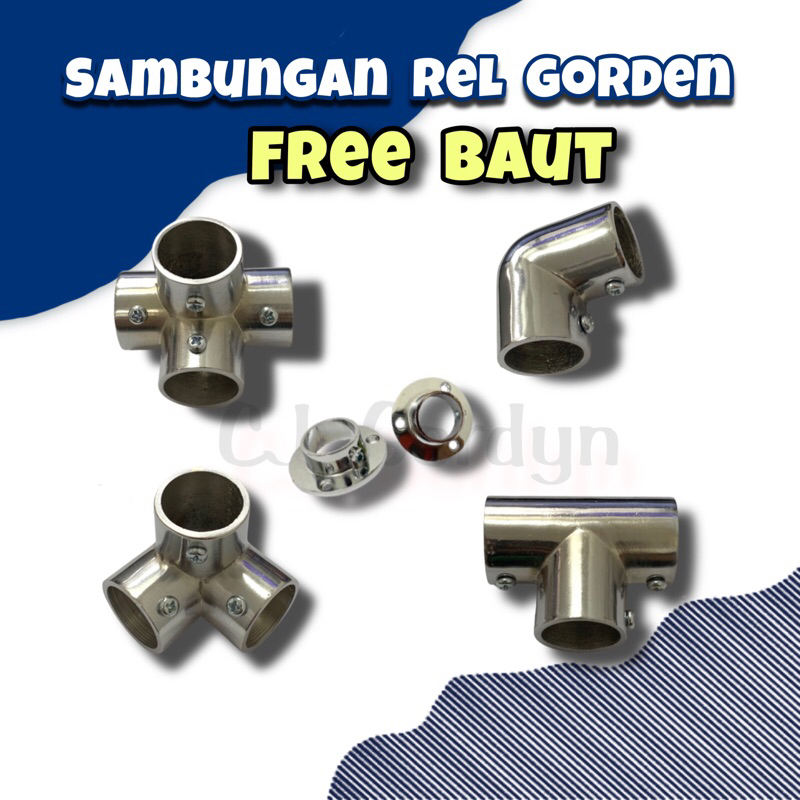 Sambungan Rel atau Tiang Gorden L, Li, T, Ti, L3, Bracket topi atau pipa || sambungan untuk siku ata