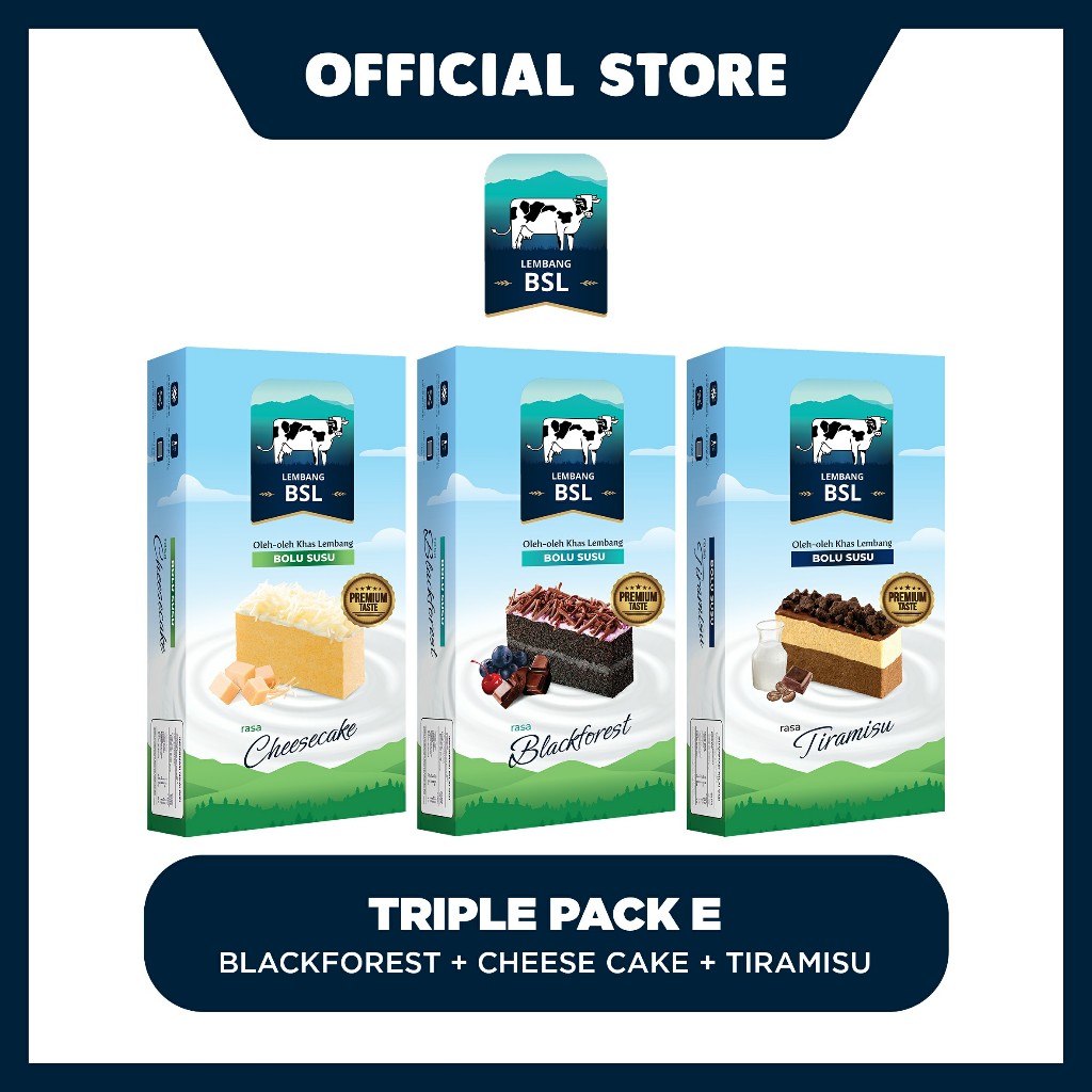 

Triple Pack E (Reguler - Blackforest + Cheese Cake + Tiramisu)