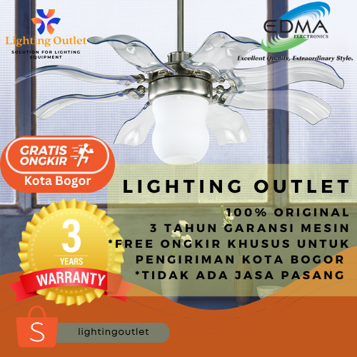Kipas Angin Gantung Plafon MT Edma 42" Fiore Remote Control