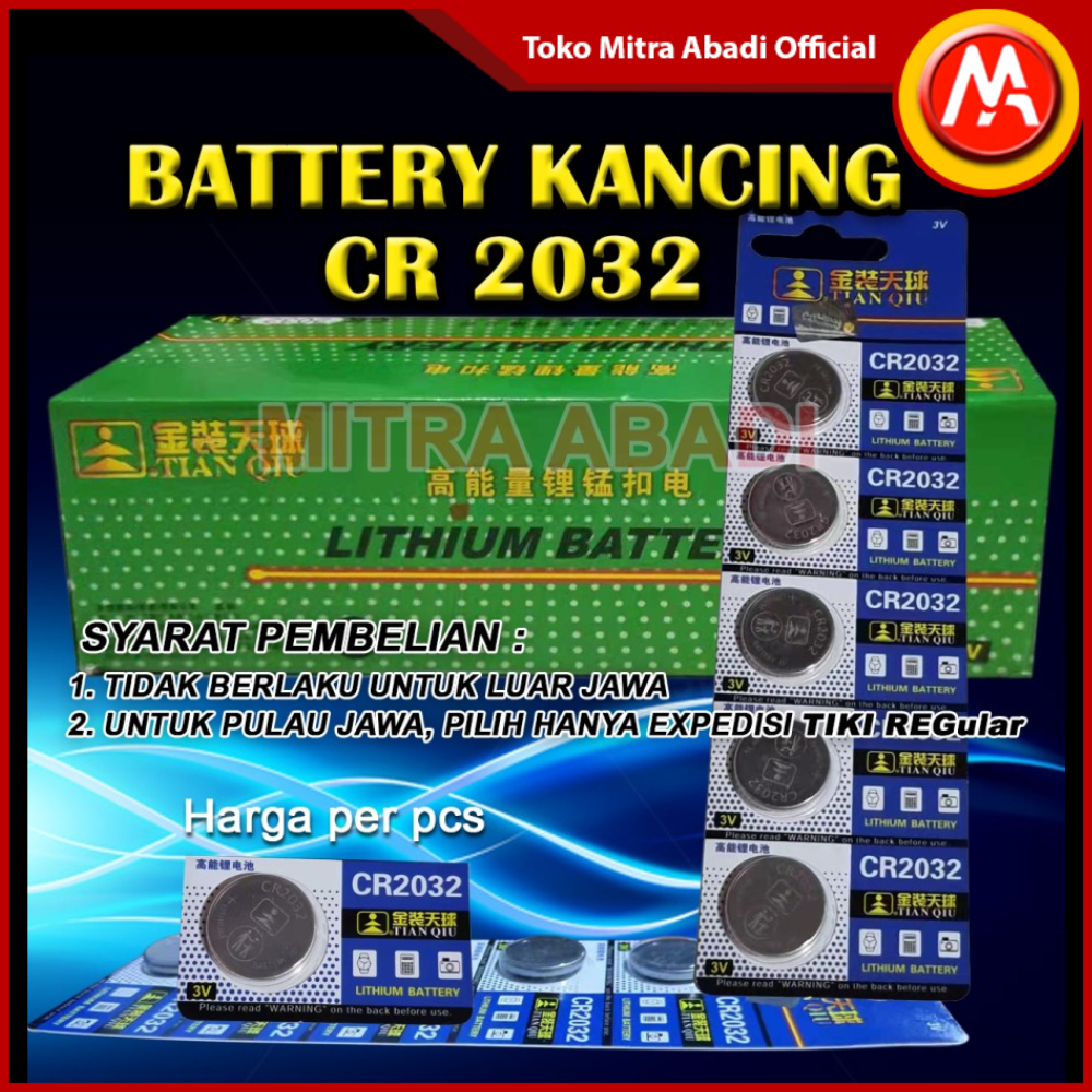 Batre Kancing CR2032 / Holder Kotak Baterai DC 3V