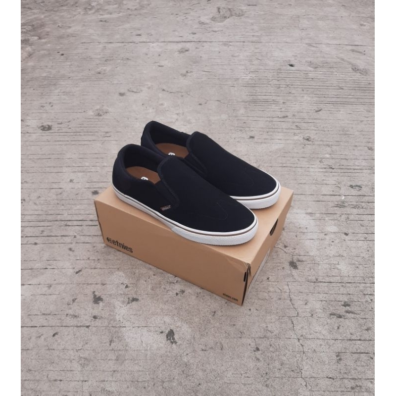 ETNIES marana slip on black white/FREE KAOSKAKI/ BISA COD