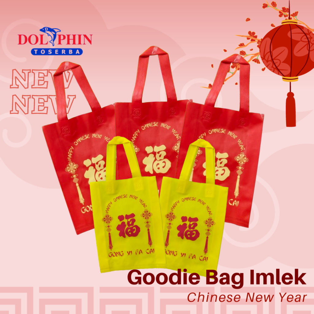 

NEW Goodie Bag Imlek Tas Parcel Imlek Bag Gift Tas Spunbond Desain Happy Chinese New Year Gong Xi Fa Chai