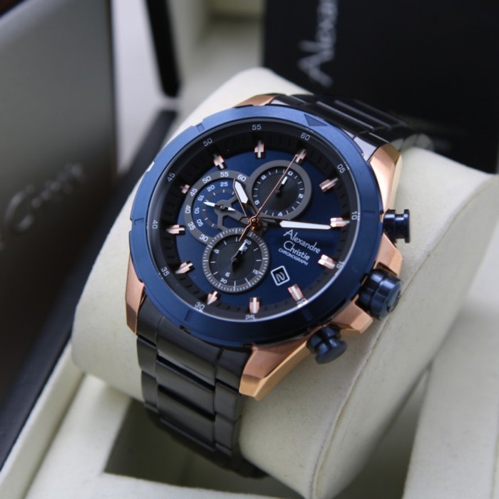 ORIGINAL Jam Tangan Pria Alexandre Christie AC 6508 / AC6508 Garansi 1 Tahun - Stainless Steel