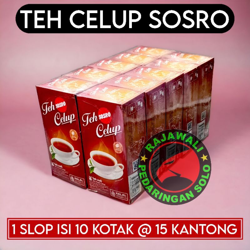 

TEH CELUP SOSRO 1 SLOP ISI 10 KOTAK SOSRO GROSIR