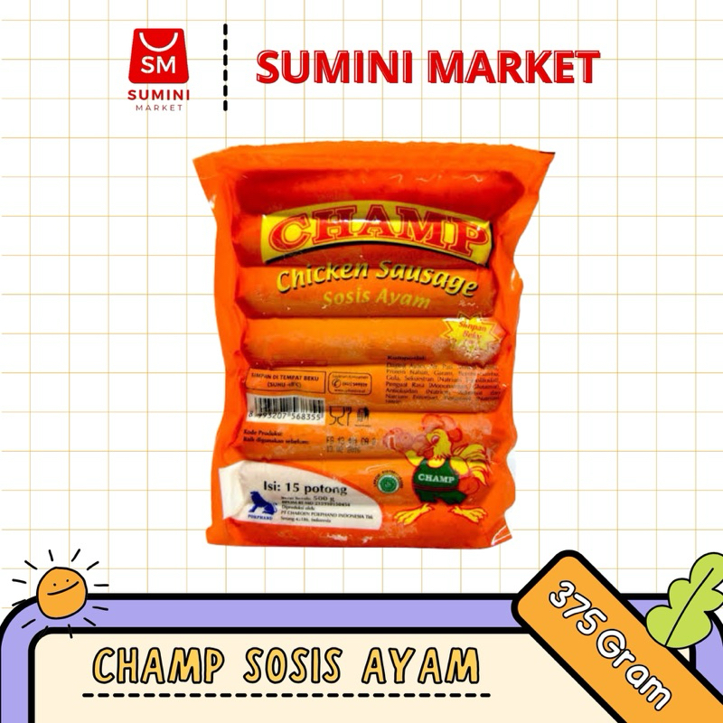 

Champ Chicken Sausage Sosis Ayam (375gram)