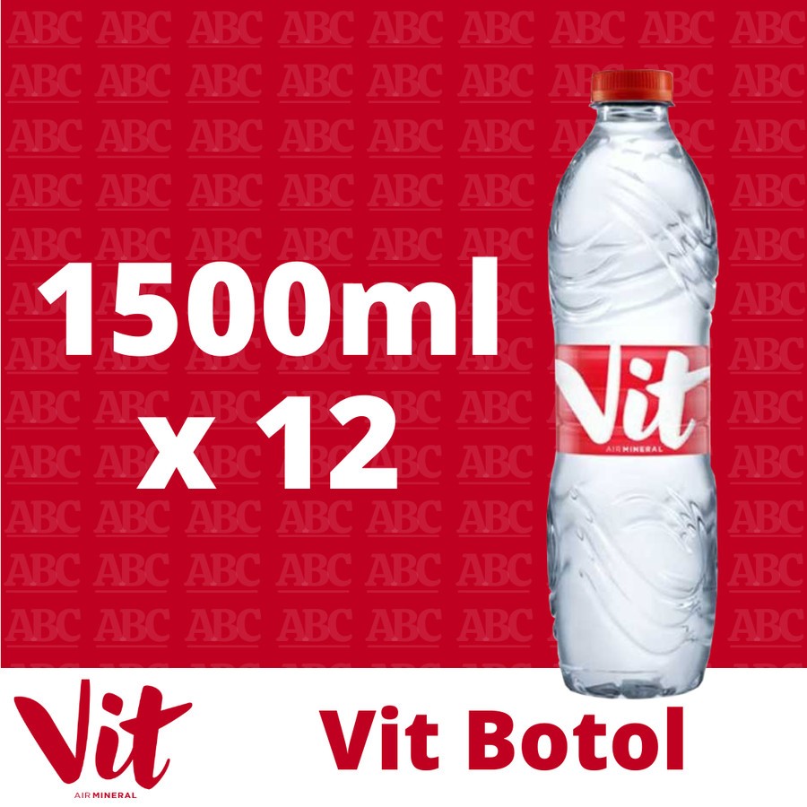 

Vit | 1500 ml x 12 | Botol Besar | 1.5 Liter | 1,5 Liter | Air Minum | Air Mineral