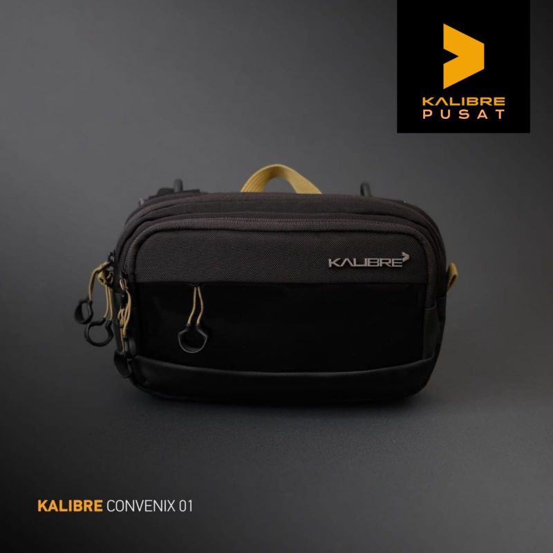 KALIBRE WAIST BAG CONVENIX 01 ORIGINAL 1L HITAM TAS PINGGANG KALIBRE CONVENIX 01 TAS SELEMPANG KALIB