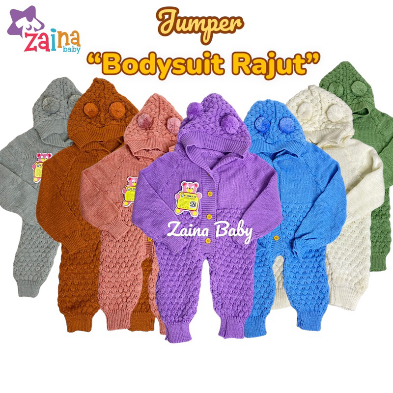 Jumper Bayi Baju Jumper Rajut Bodysuit/Jumpsuit Bayi Baru Lahir Laki-Laki & Perempuan