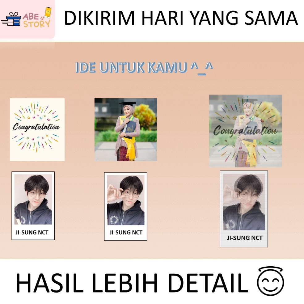 MURAH LEBAY LENTICULAR Jasa Cetak Foto Photo Lenticular Hologram Holographic Bisa berubah Gambar 2 S