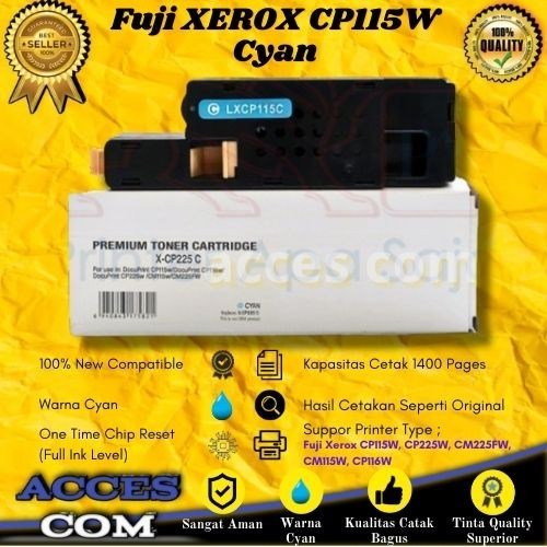 Cartridge Toner Compatible Fuji Xerox CP115W CP225W Cyan Printer CP115W, CP225W, CM225FW, CM115W, CP