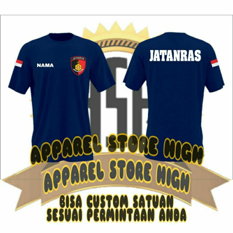 Kaos Jatanras Resmob / Baju Resmob Polisi / Atasan Jatanras Resmob Lengan Pendek Kaos Polisi / Polri