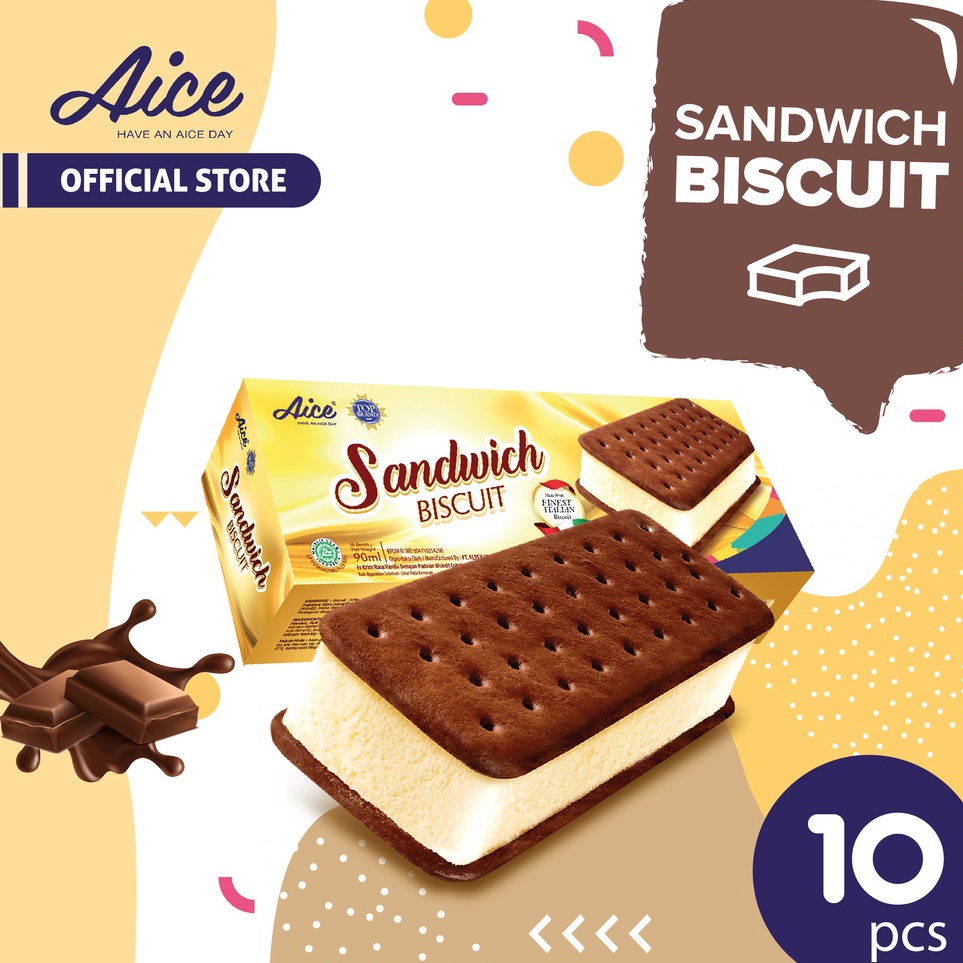 

NLQR1218 Terbaru Aice Sandwich Biscuit 9 ml isi 1 pcs es krim