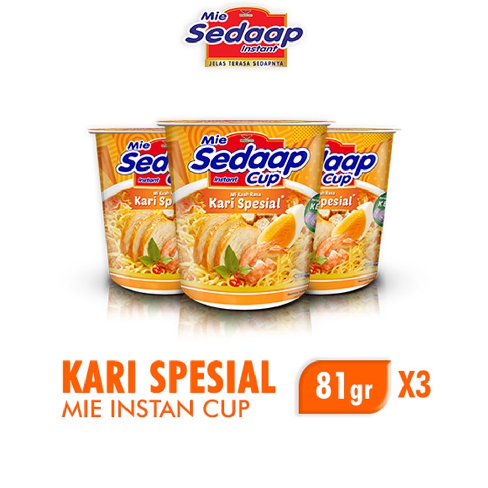 

VMMG6127 SALE Sedaap Mie Instan Cup Kari Spesial 81 gr x3