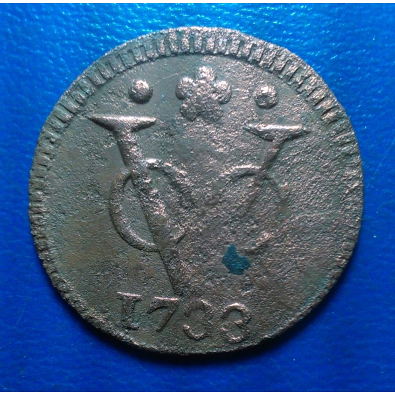 Koin VOC 1 Duit Holland 1733