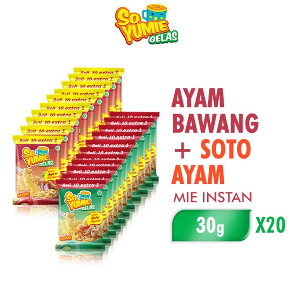 

XYJV713 GROSIR So Yumie Gelas Soto Ayam x 1 pcs So Yumie Gelas Ayam Bawang x 1 pcs