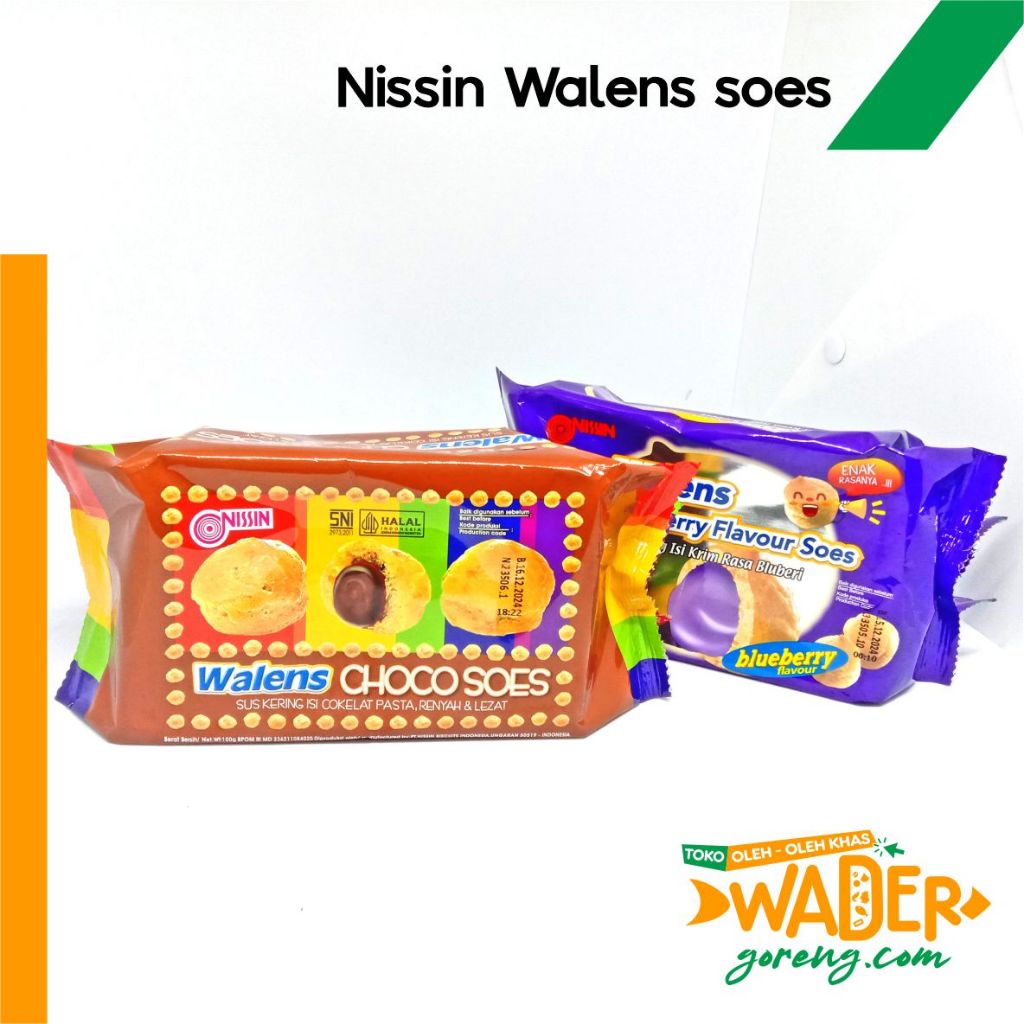 Nissin Walens Choco blueberry soes kering 100 gram