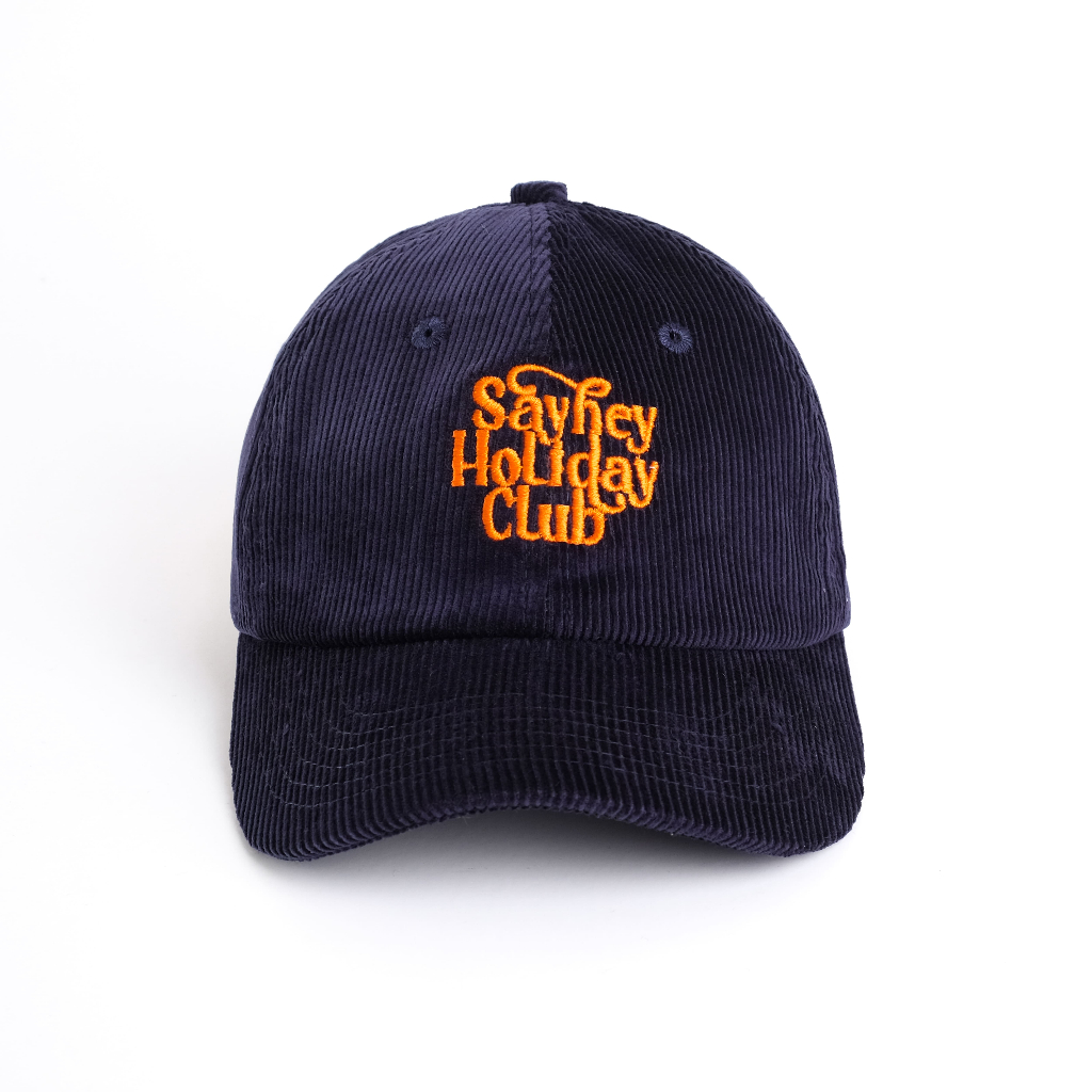 Sayhey Holidayclub - Logo Serif Caps (Navy) | Warna Biru Navy | Topi Polo | Topi Lidah Pendek | Polo