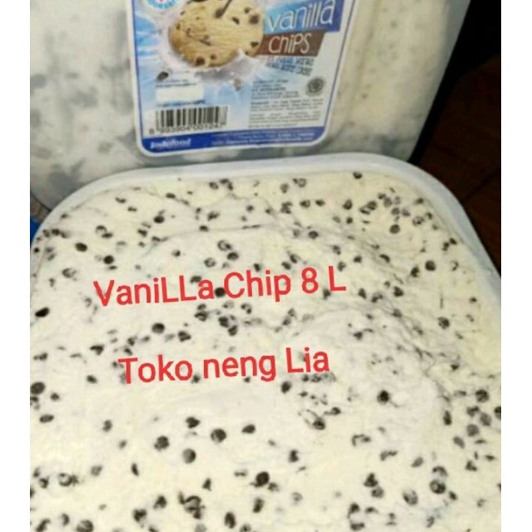 

WRCC2636 GROSIR Es Krim Vanilla Chip 8LIce Cream Vanila Chips 8 liter Indoeskrim SUPREME