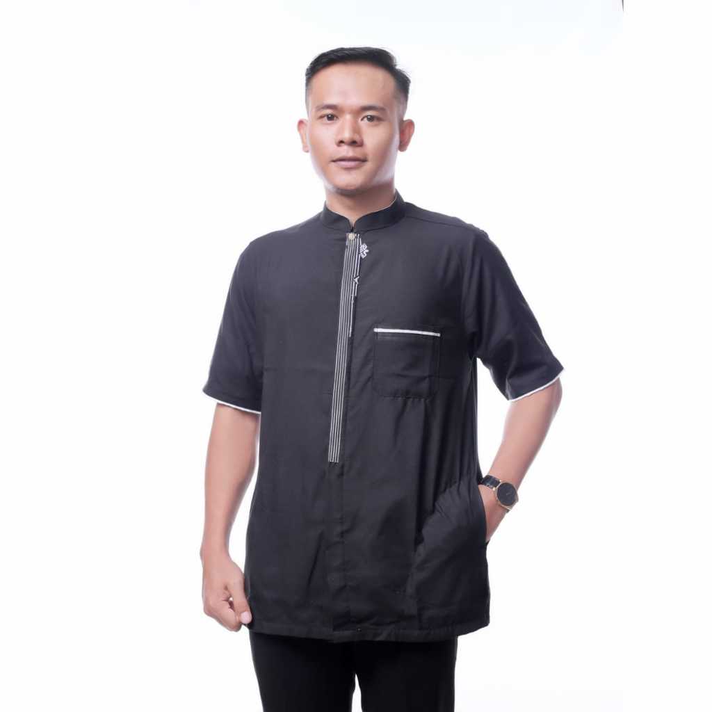 Baju Koko Polos Pria Lengan Pendek