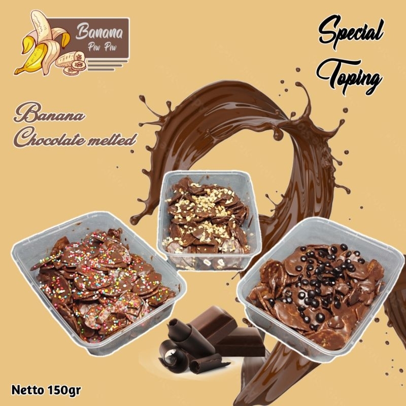 

Keripik Pisang Coklat Lumer Varian Toping 150gr - Premium Melted