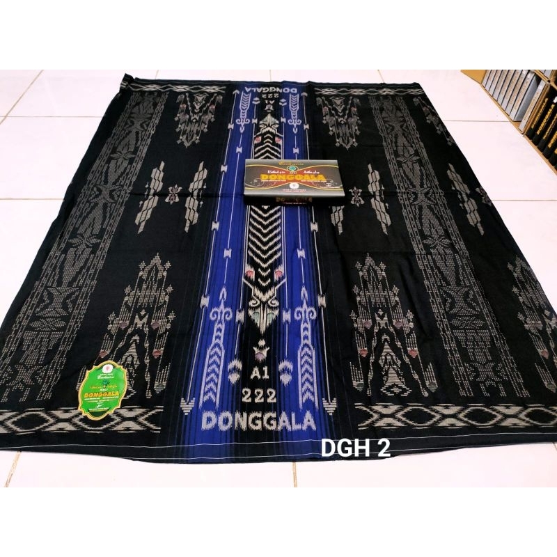 SARUNG PUTRA DONGGALA A1 SUPER 222 GRADASI HITAM 3D KATUN