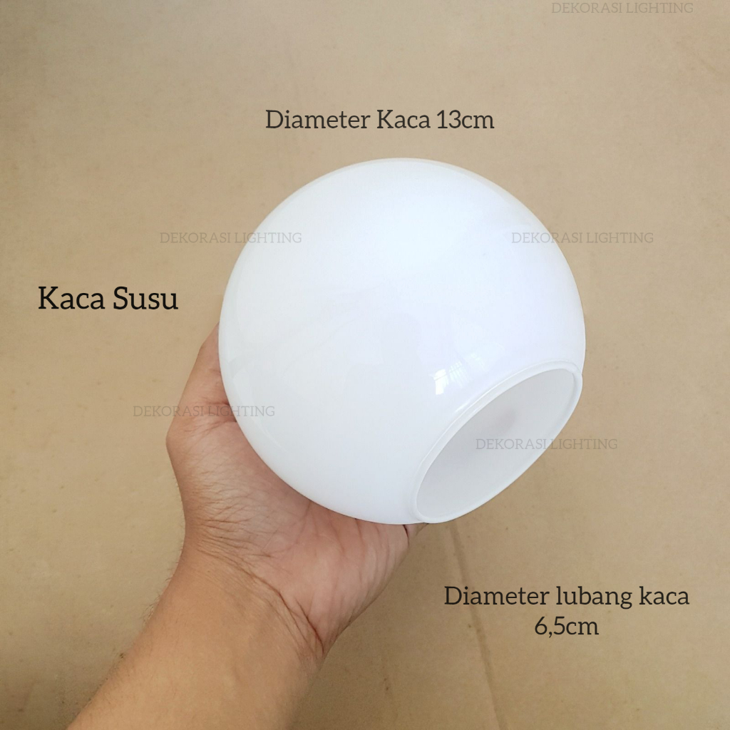 kaca bulat untuk lampu gantung