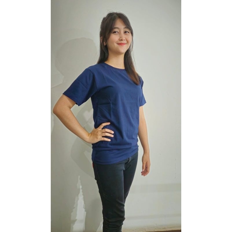 KAOS NAVY | KAOS POLOS LENGAN PENDEK & PANJANG | KAOS COTTON COMBED 24'S KNITTO | KAOS UNISEX