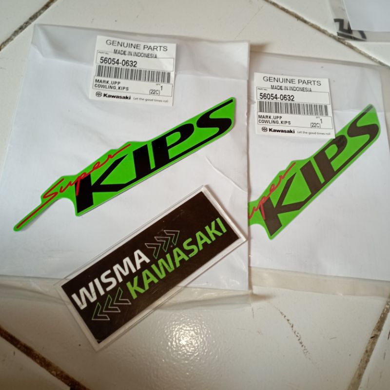 Stiker Striping SUPER KIPS Ninja RR Old Hijau SE Original Kawasaki