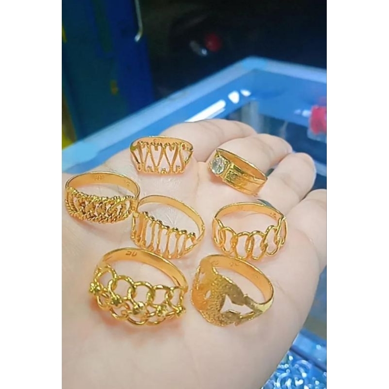 Cincin berlapiskan emas pm 999