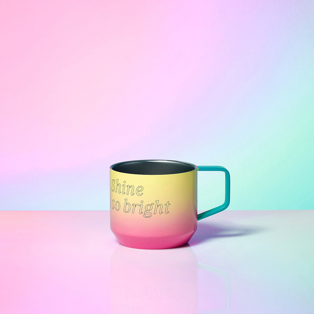 Starbucks Mug Stainless Steel Gradient Yellow Pink 11,5 oz