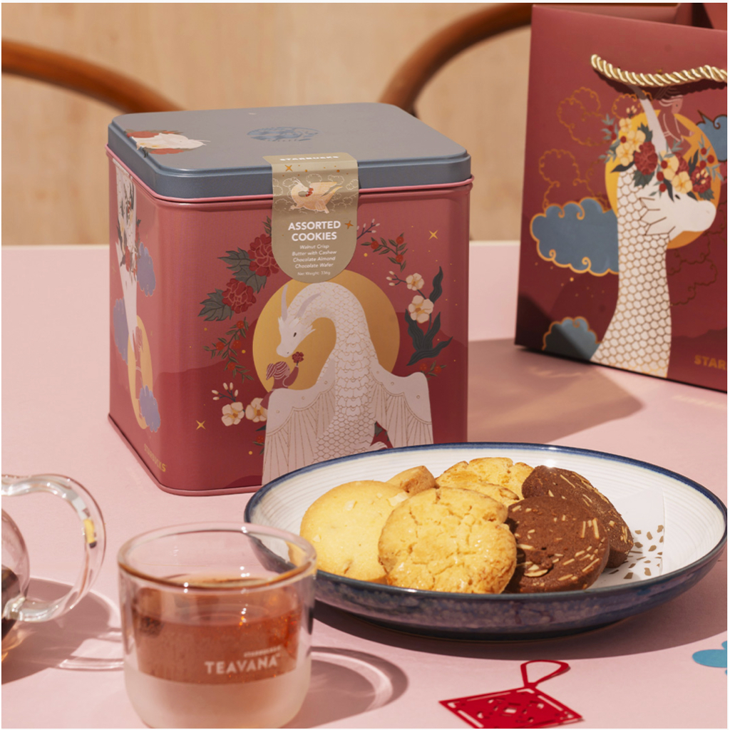 

Starbucks® Assorted Cookies Tin Dragon New Year 2024 Singapore