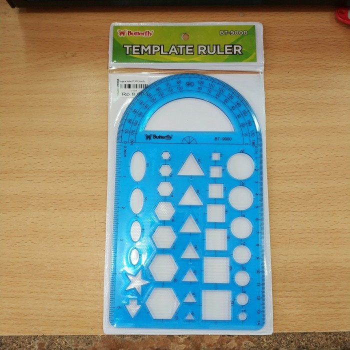 

Penggaris Cetakan / Bentuk / Template Ruler BT-9000 Butterfly
