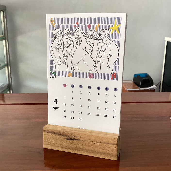 

Kalender BTS 2024 meja aesthetic kpop kalender bts bangtan 2024