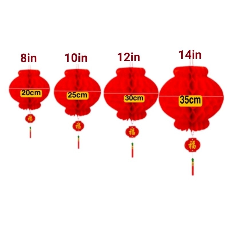 Lampion lipat plastik honeycomb Lampion tawon lampion imlek