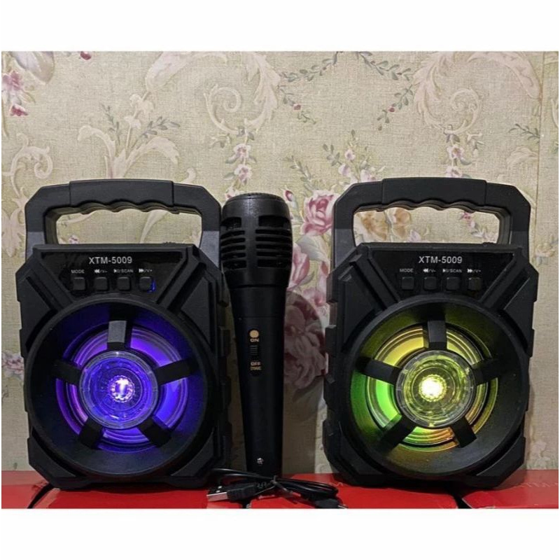 Speaker Bluetooth Karoke Portabel Xtm5009 Speaker Mini Karoke 3 Inch