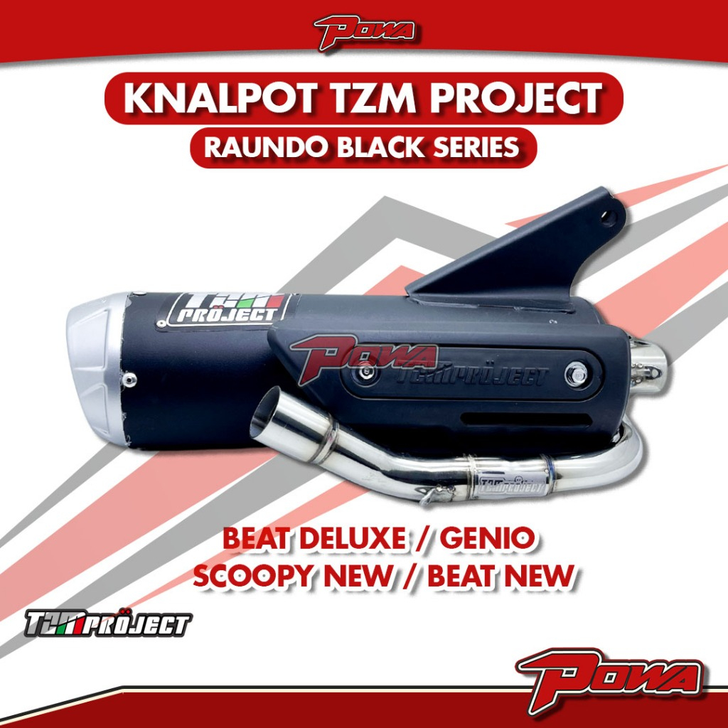 Knalpot TZM Project NGX Raundo Beat Deluxe Scoopy 2021-2024 Genio Beat Fi ESP Scoopy Fi ESP Vario 12