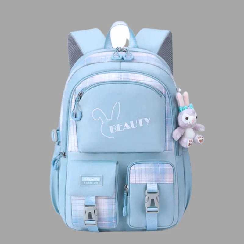 TAS RANSEL ANAK SEKOLAH BEAUTY LUCU FREE GANTUNGAN BONEKA