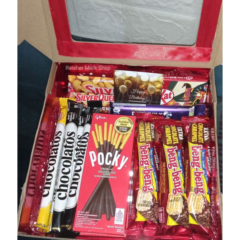 

Hampers coklat+snack - Hampers birthday/graduation/valentine (bs custom isian)