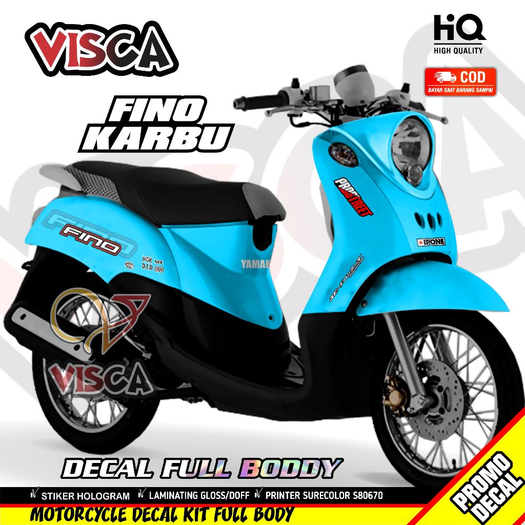 Decal Fino Karbu Full Body Stiker Fino Karbu Keren Striping Fino Karbu Variasi Decal Hologram Fino K