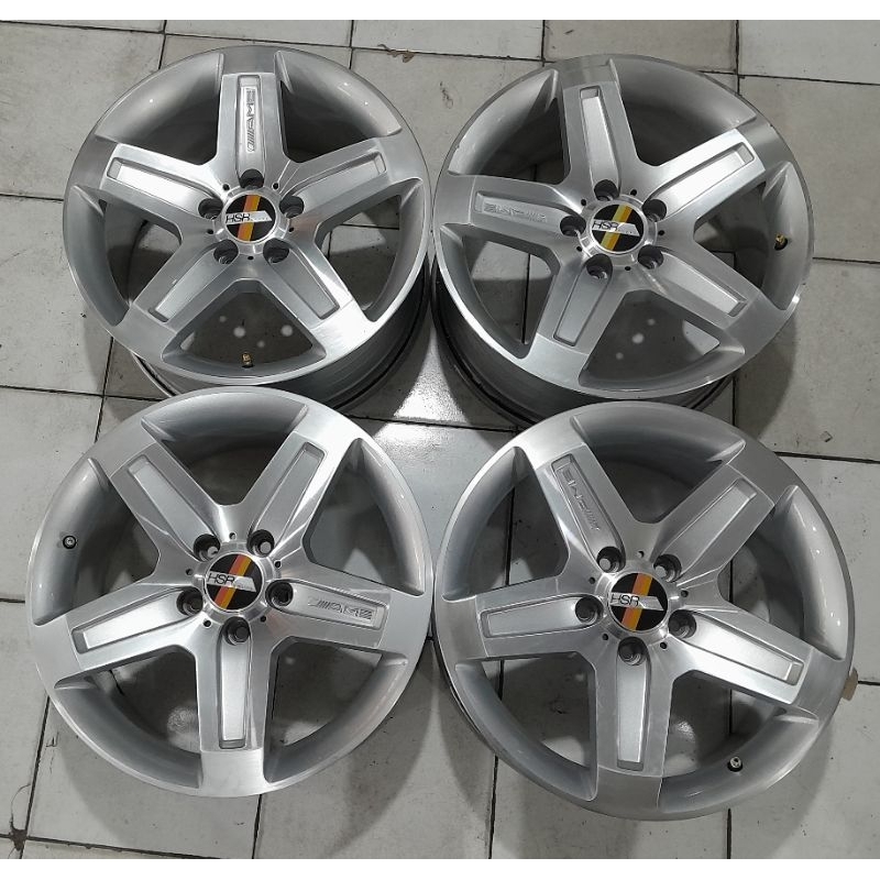 Velg Variasi Velg Mobil Bekas Replika AMG Ring 17x8 Pcd 5x112 Silver Buat Mercy Innova Xpander Ertig