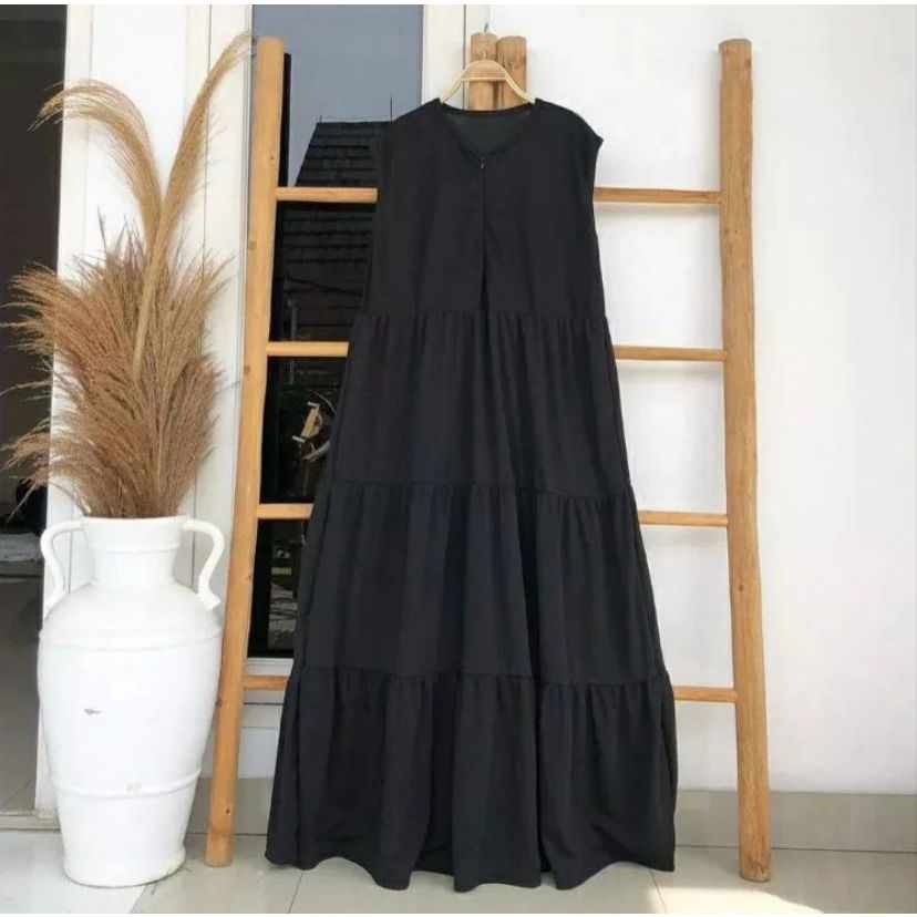 INNER DRESS TANPA LENGAN CRINKLE AIRFLOW // BUSUI FRIENDLY DALEMAN GAMIS TANPA LENGAN