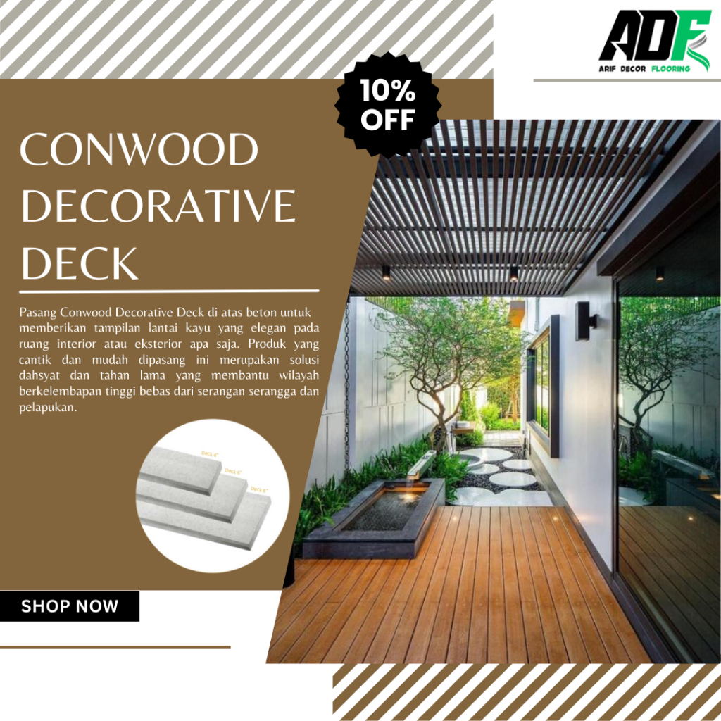 TERBAIK CONWOOD DECORATIVE DECK DEKORASI LANTAI RUMAH OUTDOOR