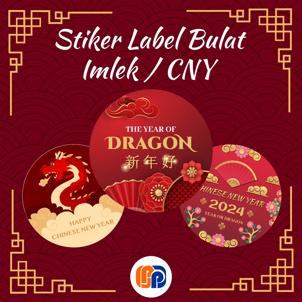 

STIKER BULAT CNY/STIKER LABEL IMLEK/CHINESE NEW YEAR