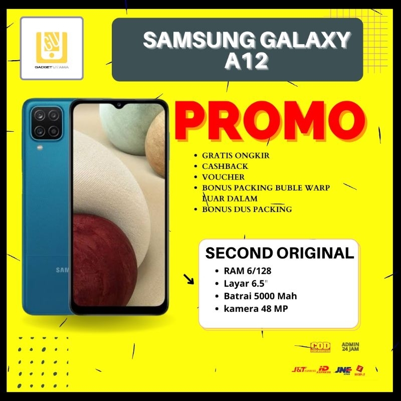 Samsung Galaxy A12 Second Original SEIN Ram 6 128 GB