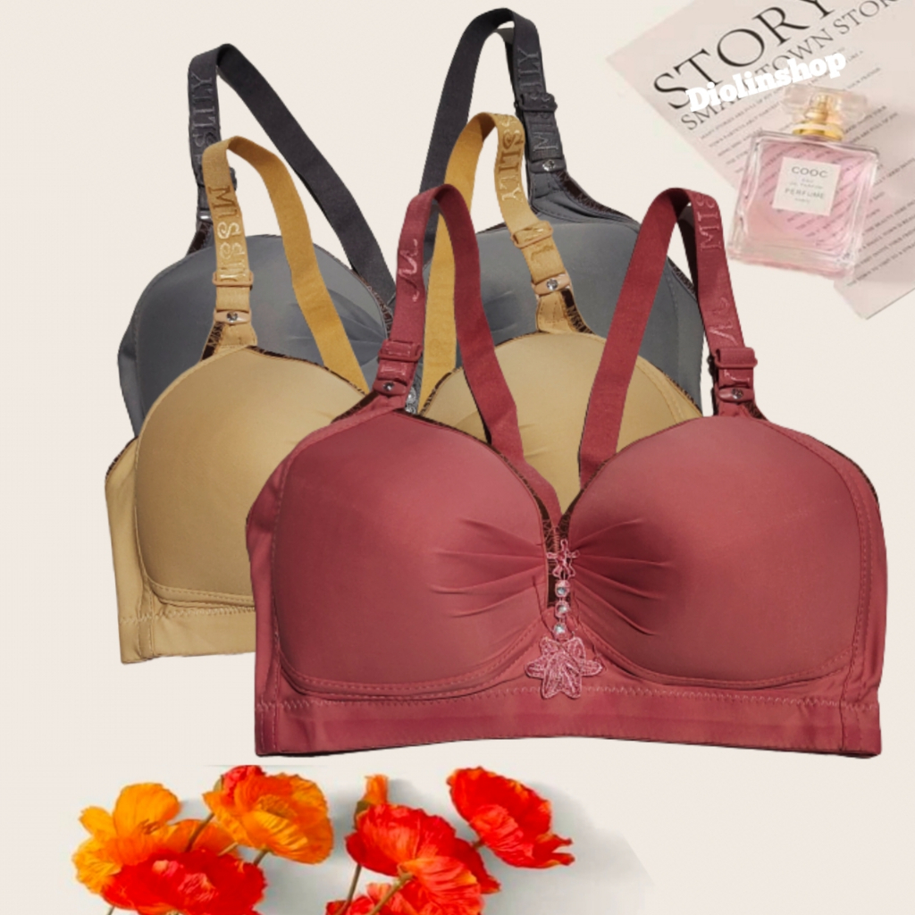 Bra Tanpa Kawat Cup Besar 38-48 | BH Wanita Tanpa Kawat