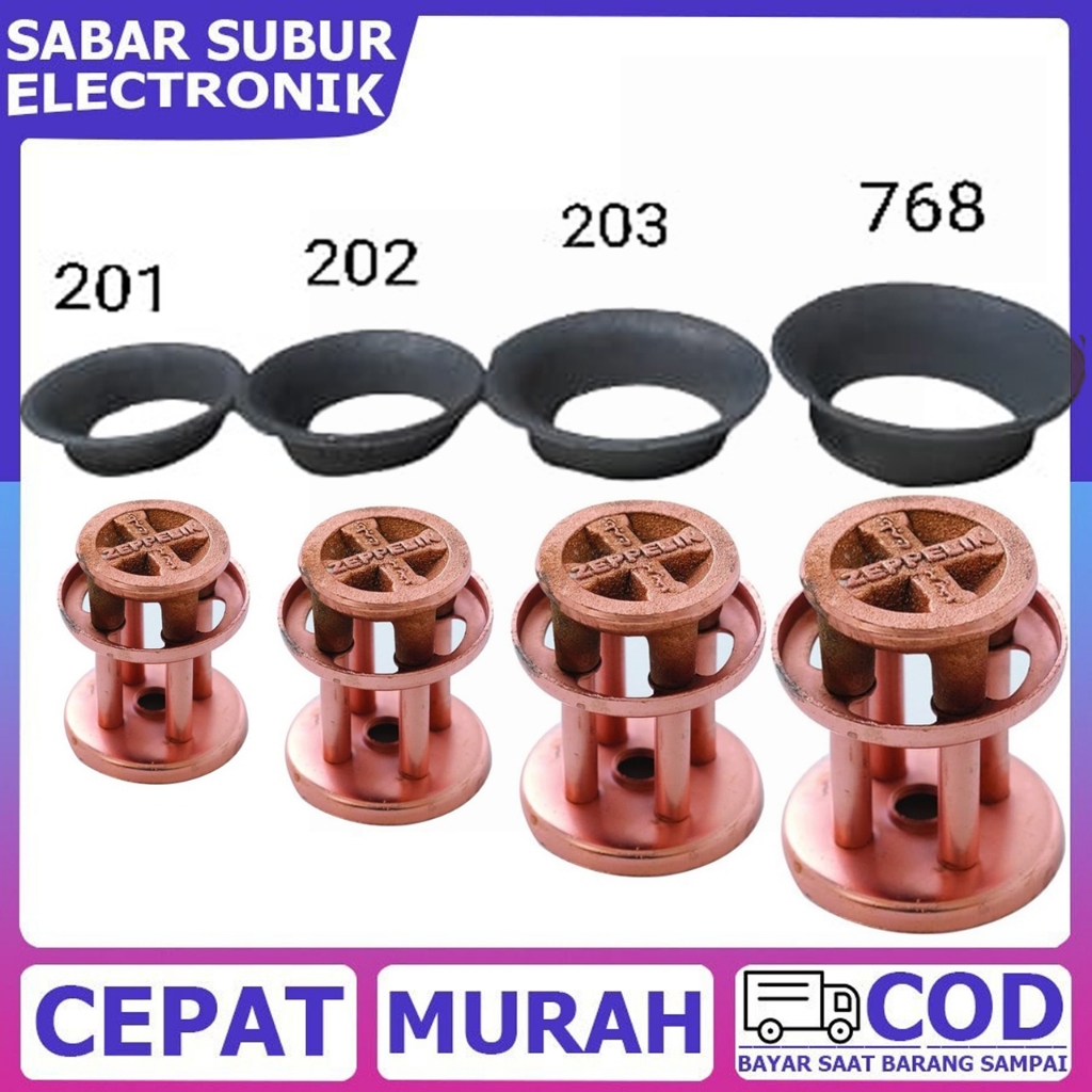 KEPALA + RING  KOMPOR SEMAWAR ZEPPELIN ZPL 201,202,203,768,100,188,208,209