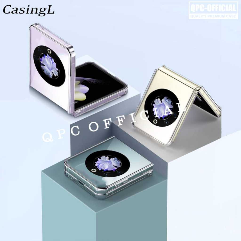 Tecno Phantom V Flip Clear Case Arylic PC / Hardcase Tipis Bening Tecno Phantom V Flip
