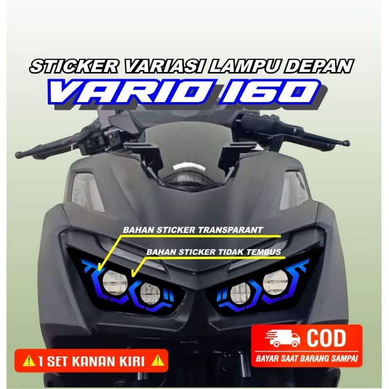stiker alis angle lampu depan Vario 160 NEW(satu pasang)model 01