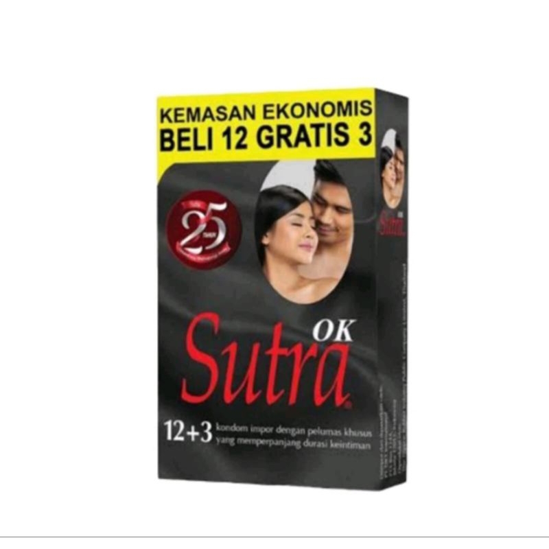 KONDOM SUTRA OK ISI 12 / KONDOM SUTRA HITAM