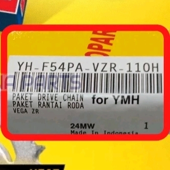 GEAR SET PAKET VEGA ZR RANTAI 420H (YH-F54PA-VZR-110H) - ASPIRA